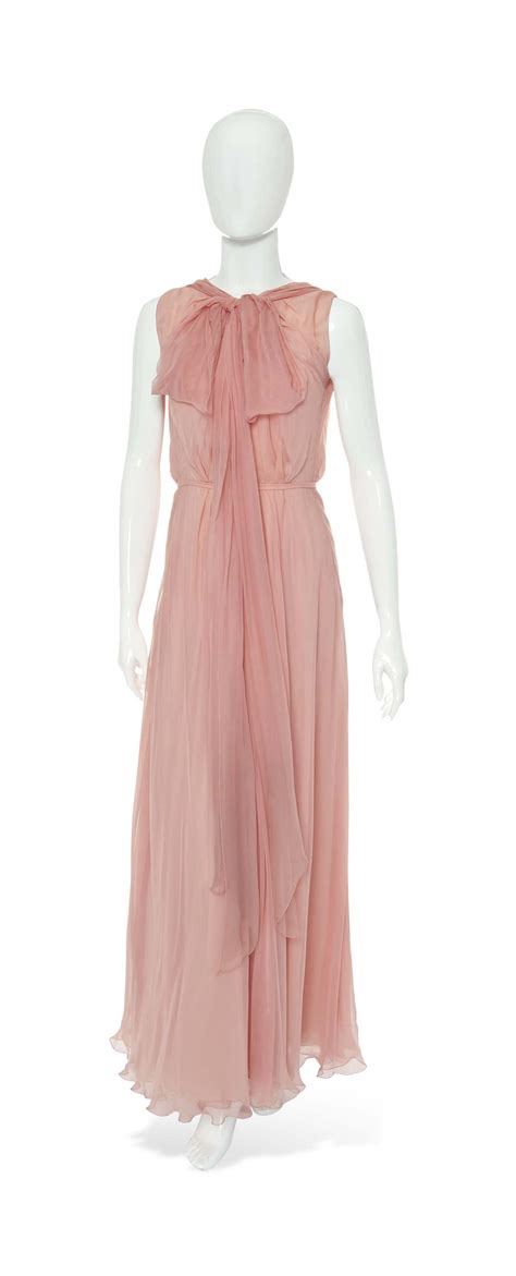 chanel pink chiffon dress|Chanel black and white dress.